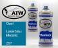 Preview: Opel, Laserblau Metallic, 257: 400ml Sprühdose + 400ml Klarlack - Set, von ATW Autoteile West.